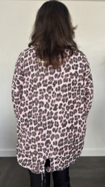 Tuniek baby rib panter +SIZE roze