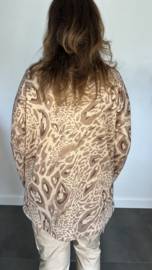 Trui panter taupe