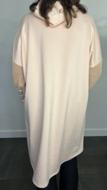 Trui met gebreide mouw LOVE +Size peach