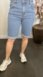 Bermuda stretch Jeans met omslag