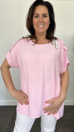 Shirt Lidya met knoopjes pink