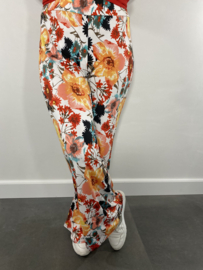 palazzo broek gebloemd rood