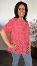 Blouse Silvi flowers Fuchsia