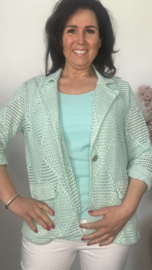 Opengewerkte blazer Mint