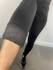 Legging met fleece gevoerd zwart