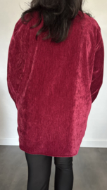 Velvet trui met ketting Bordeaux
