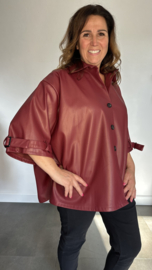 Trenchcoat kort bordeaux