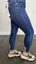 G-smack stretch jeans pearls met strik