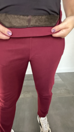 Tregging met fleece gevoerd new zipp bordeaux