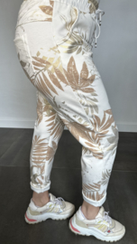 Jogger golden palm ecru