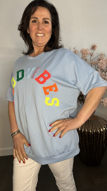 Sweatshirts Good vibes IJsblauw