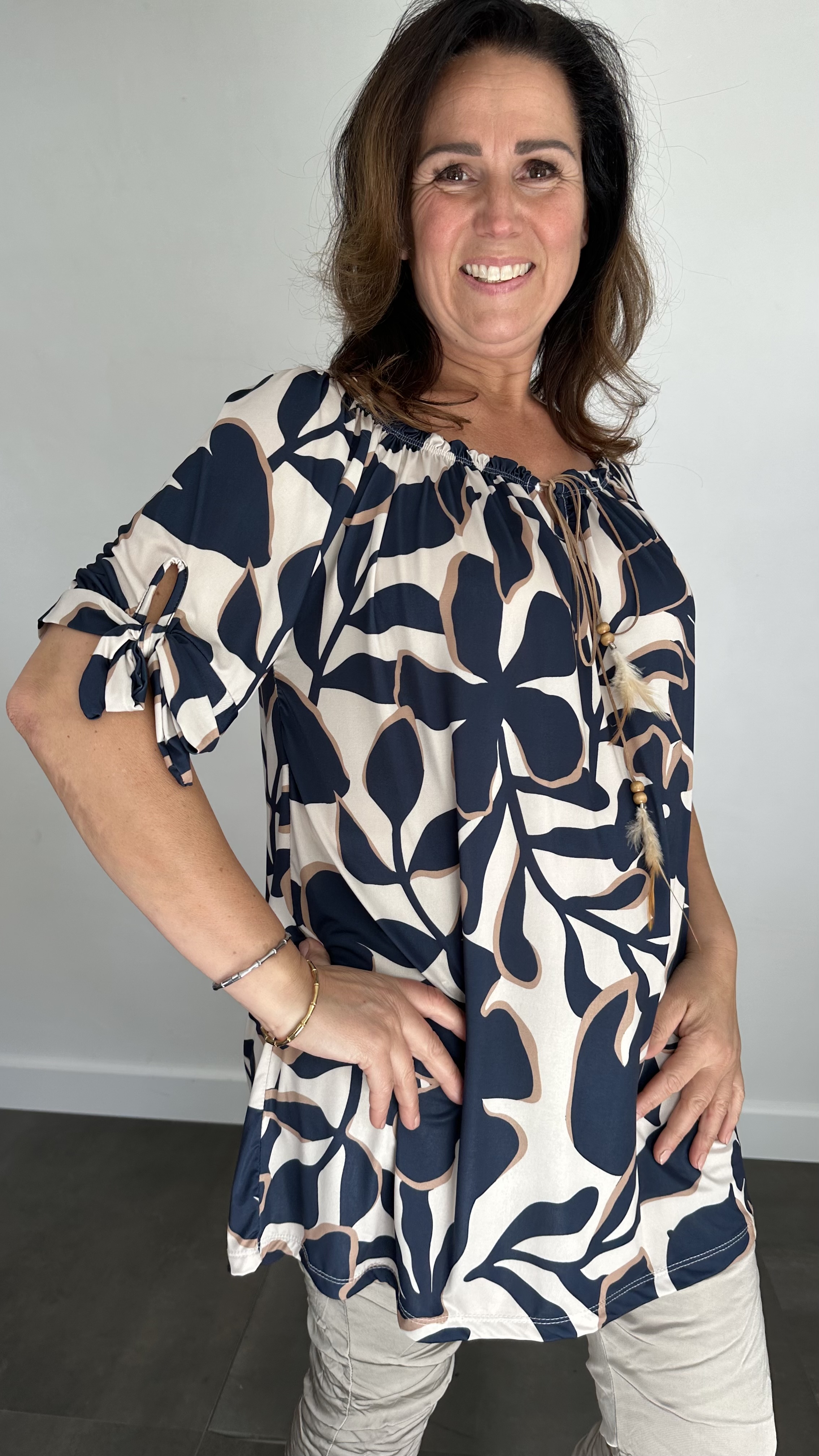 Top/ Tuniek fantasy flower marine