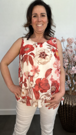 2-Laags top Leila Rood