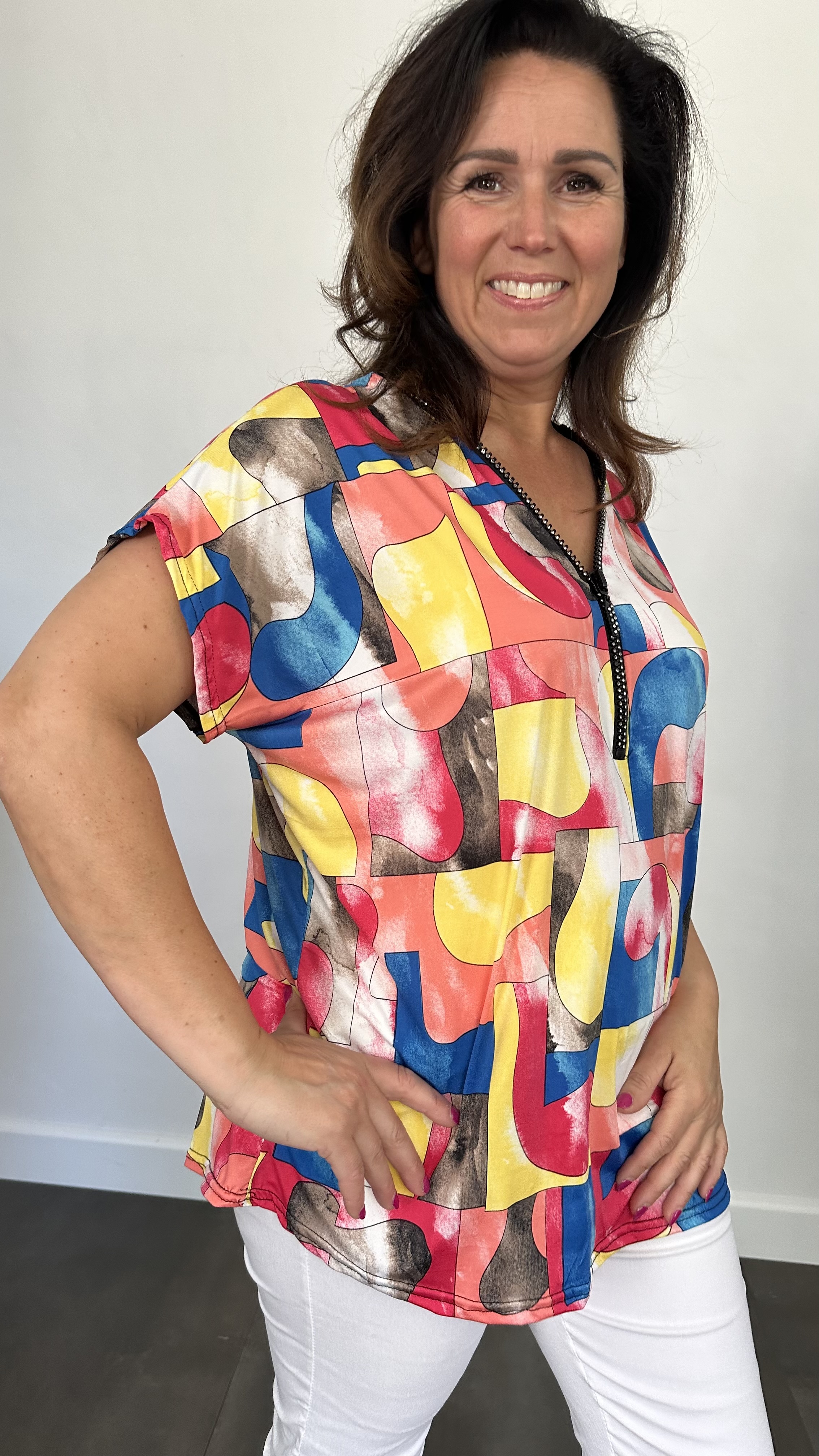 Shirt Zipp graphic colours