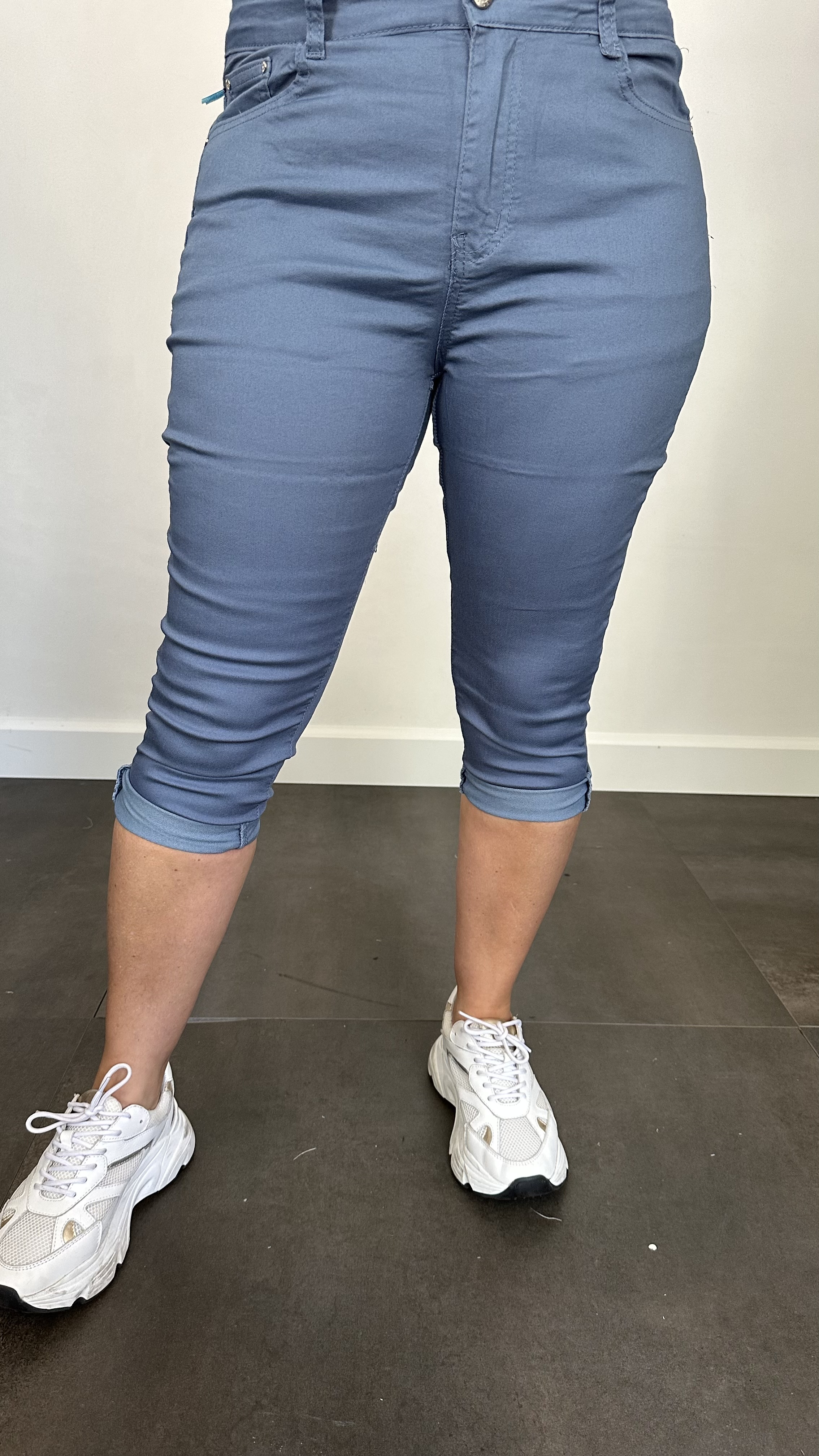 Capri stretch broek B.S. Jeans blauw