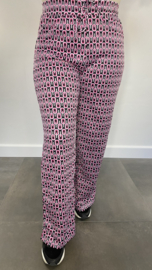 Broek met wijde pijpen elips Fuchsia