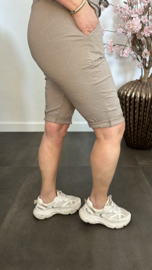 Korte joggjeans Taupe
