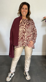 Trui panter bordeaux