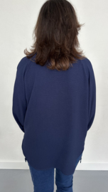 Blouse GiGi met pofmouw marine
