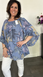 Blouse Veronica +SIZE jeans blauw