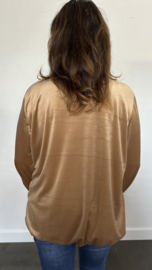 Velvet top Bianca +SIZE camel