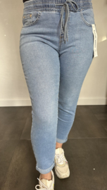 B.S. Joggjeans met elastiek denim blue