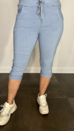 Comfy Capri joggjeans jeans  blauw (licht) +SIZE
