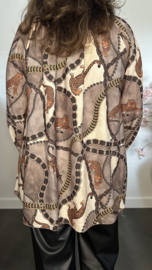 Blouse Panters en Chains Taupe