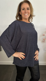 Top Lucy zilver sparkle Marine