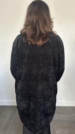 Baby rib blouse Charlie zwart