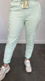 Comfy joggjeans licht groen +SIZE