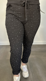 Joggjeans silver sparkle zwart