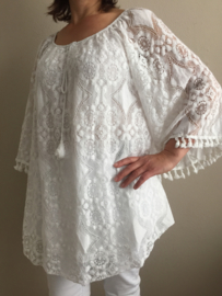 Top/ tuniek kant wit
