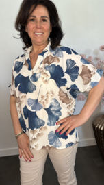 Blouse Milou gebloemd blauw