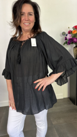 Blouse Veronica UNI +SIZE zwart