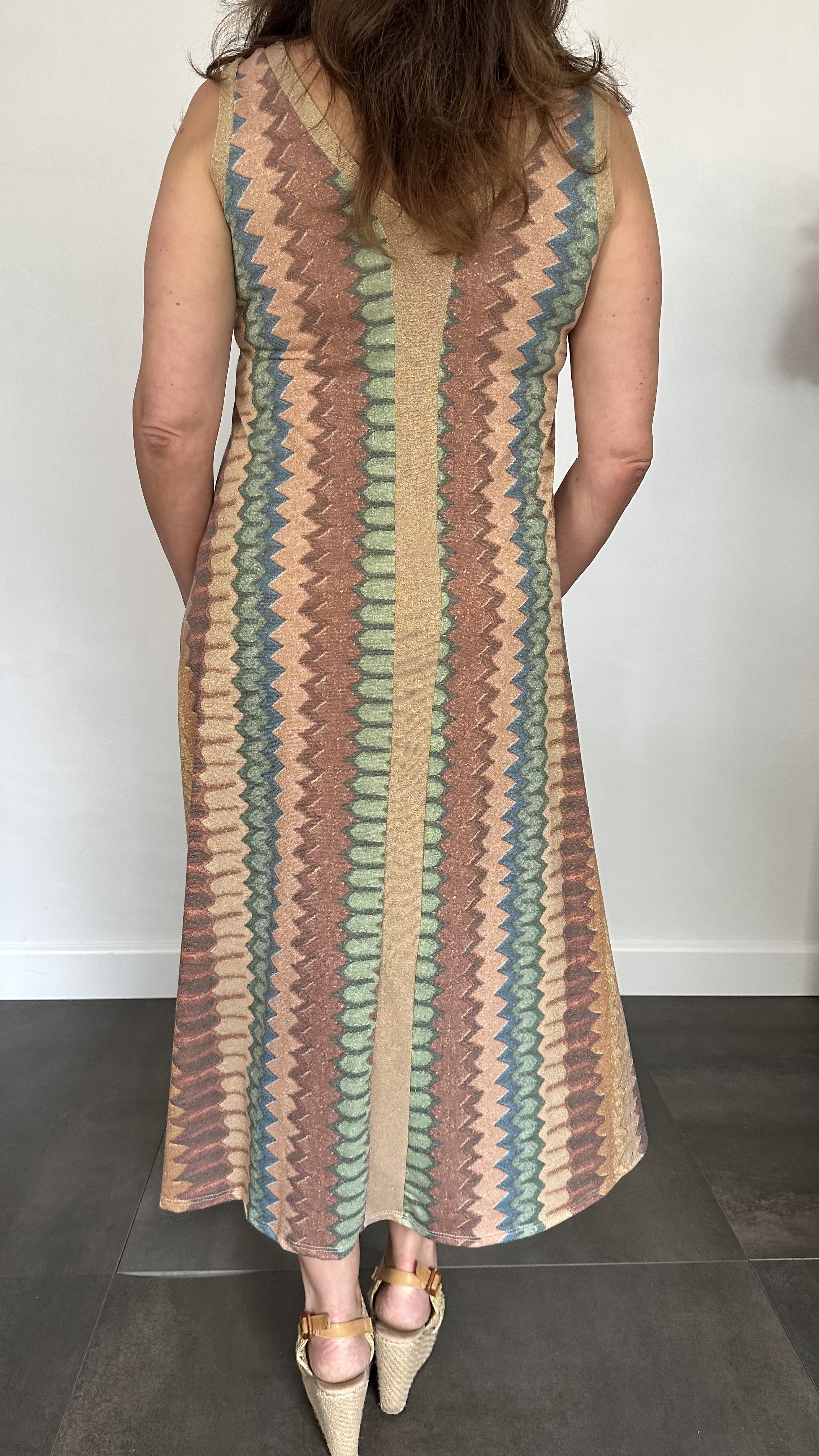 Jurk Vianna camel/groen