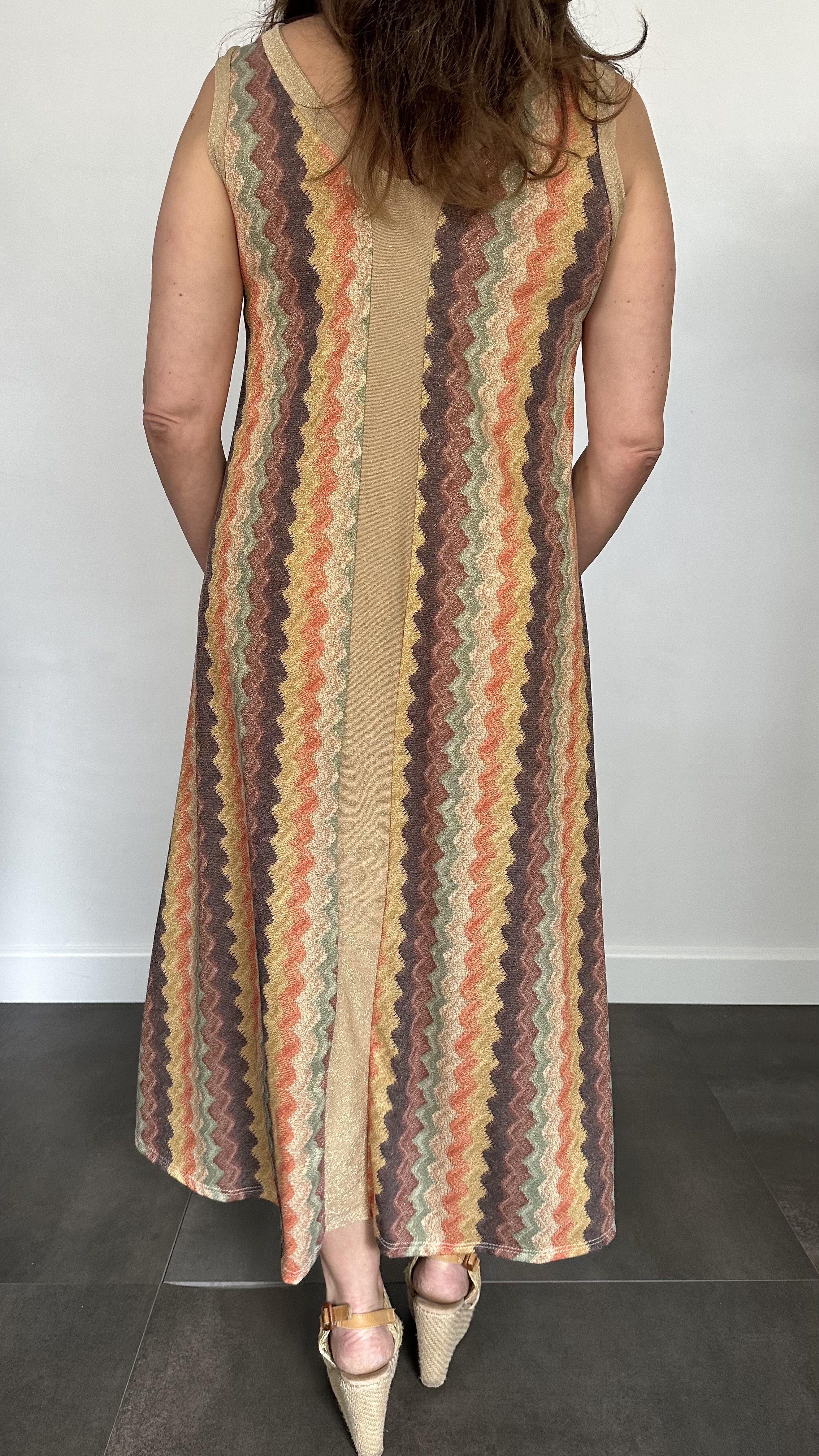 Jurk Vianna oranje /bruin
