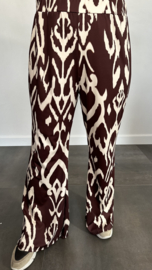 Flared TRAVEL broek lola +SIZE bruin