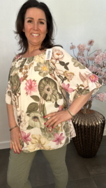 Blouse Fleur gebloemd Army