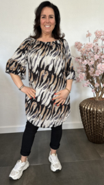 Tuniek soft met flared mouw Tijger