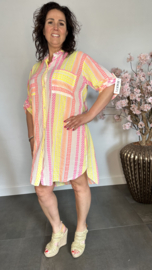 Jurk/ blouse Aztec neon