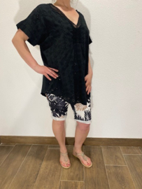 Broderie tuniek zwart