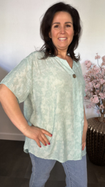 Blouse Silvi flowers Mint