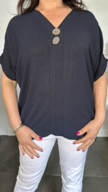 Shirt Kiki met knopen Marine