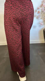 Panter palazzo broek Maud Bordeaux
