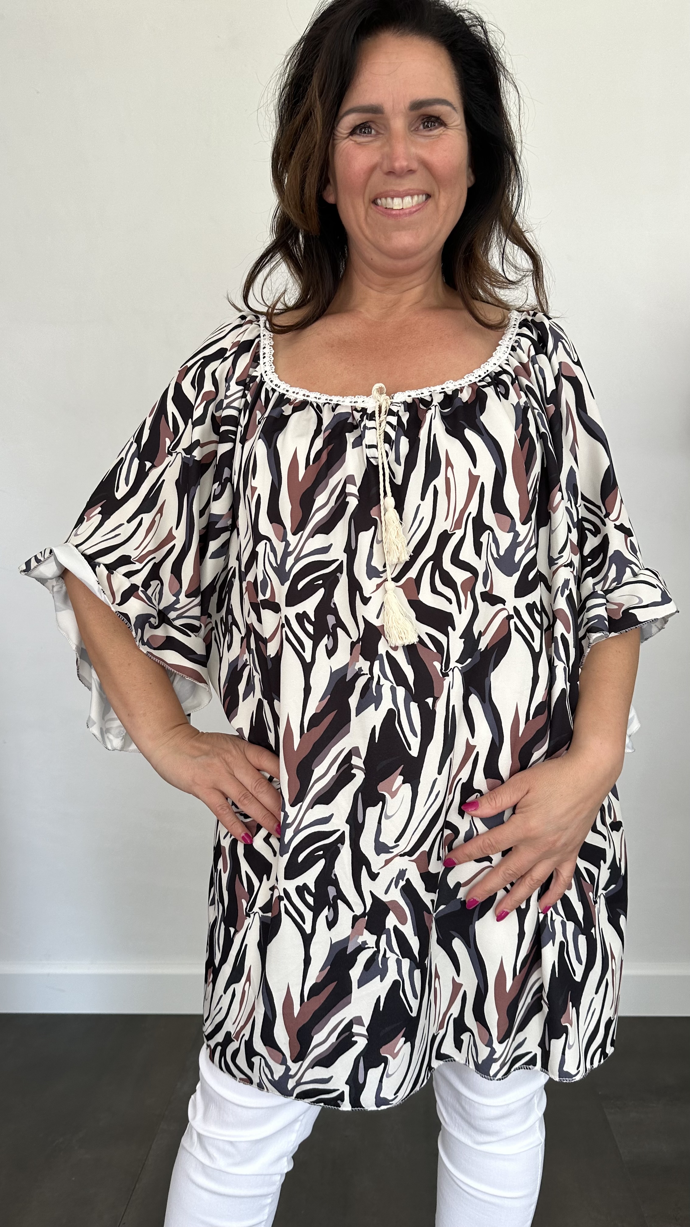 Tuniek Anita +SIZE fantasy zebra