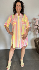 Jurk/ blouse Aztec neon