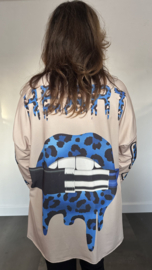 Shirt Love/Lips kobalt
