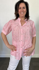 Blouse Isabella bling roze +SIZE
