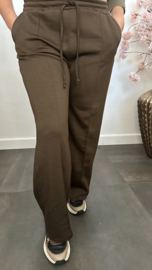Palazzo broek Mirjam met siernaad Choco